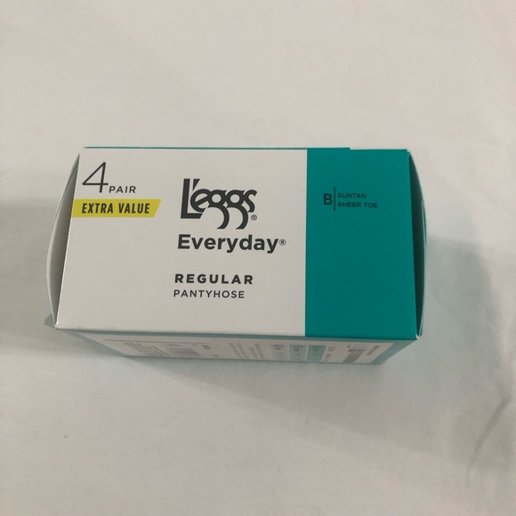 leggs everyday pantyhose 4 pairs extra value sheer toe suntan.size B(M) - Picture 3 of 4